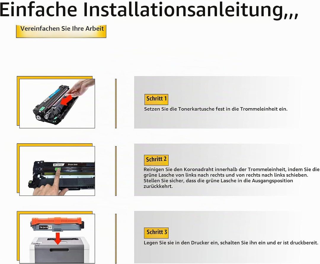 CMYBabee DR-241CL DR 241CL Kompatibel für Brother DR-241CL für MFC-9332CDW Trommeleinheit Brother DC
