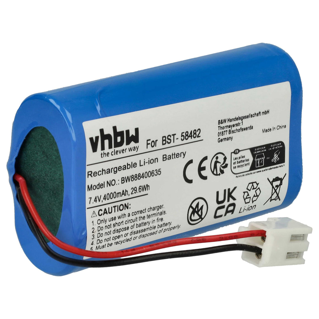 vhbw Akku kompatibel mit Bestway Flowclear Aquatronix Poolsauger (4000mAh, 7,4V, Li-Ion)