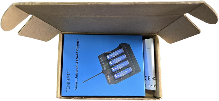 1,5V Lithium Akku mit Ladegerät (Ladegerät + 4×AAA), Ladegerät + 4×AAA