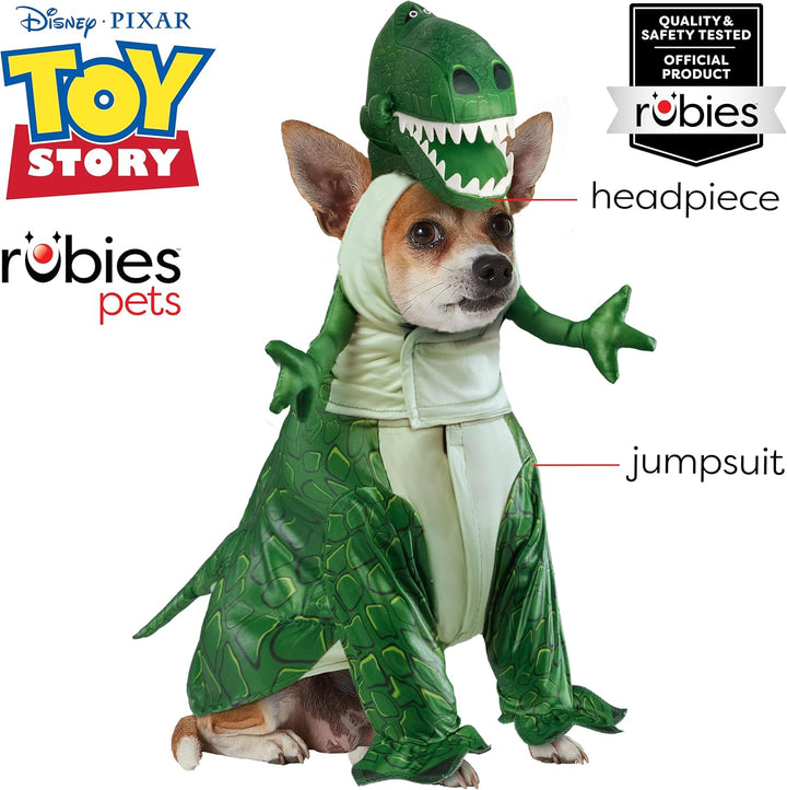 Rubie's Disney Toy Story Haustier-Kostüm, Rex, Grösse XL XL (Neck: 20", Girth: 27", Back: 28") Rex,