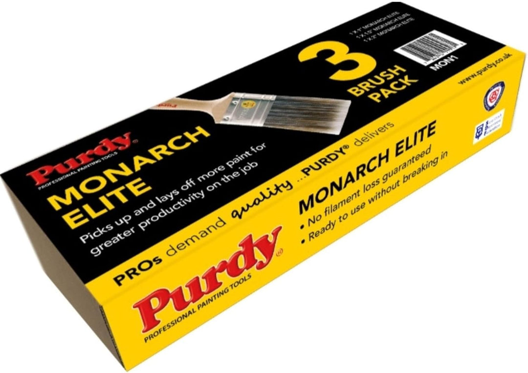 Purdy Monarch Elite Farbpinselset, 3 Pinsel, Monarch Elite
