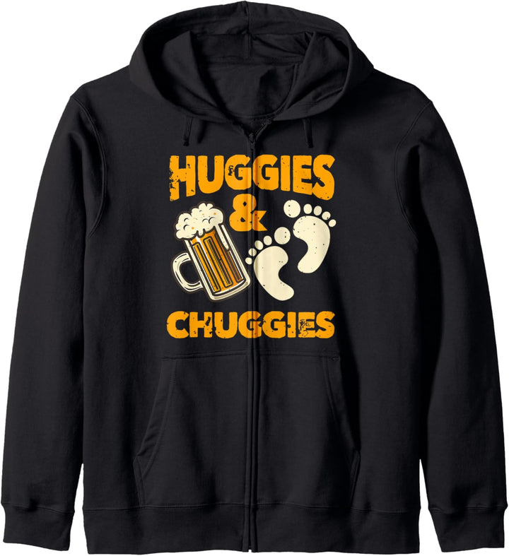Huggies and Chuggies | Funny Future Father Party Gift Kapuzenjacke