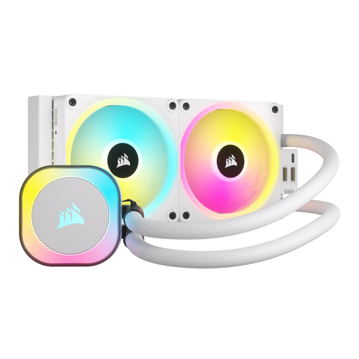 CORSAIR iCUE LINK H100i RGB Flüssig-CPU-Kühler - 240mm AIO - QX120 RGB-Lüfter - Passend Für Intel® L