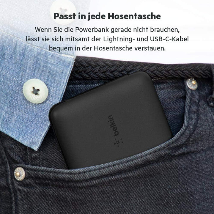 Belkin BOOSTCHARGE Plus 10K tragbares Ladegerät und Powerbank (10.000 mAh mit integriertem Lightning