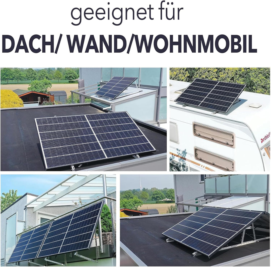 enjoy solar Dreiecke Aluminium verstellbare Halterung mit Neigungswinkel 20° -60° für Solarpanel Sol