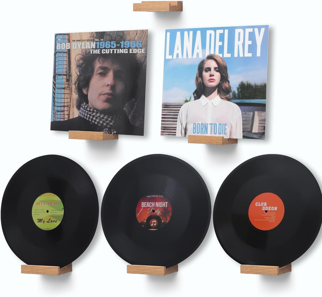 PHOENANCEE Massives Eichenholz, Schallplatten-Wandhalterung, Schallplatten-PräSentationshalter FüR L
