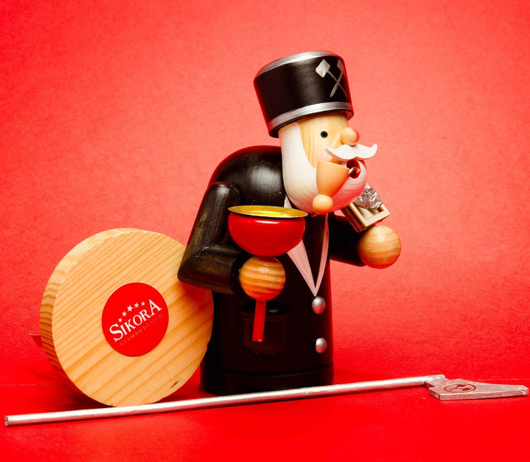 SIKORA RM-A Räuchermännchen aus Holz 3 Grössen Verschiedene Motive, Farbe/Modell:A26 schwarz - Bergm