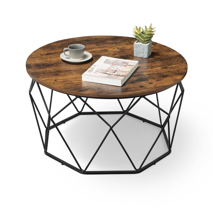 VASAGLE Couchtisch, Beistelltisch, Wohnzimmertisch, Sofatisch, Stahlgestell, für Wohnzimmer, Schlafz