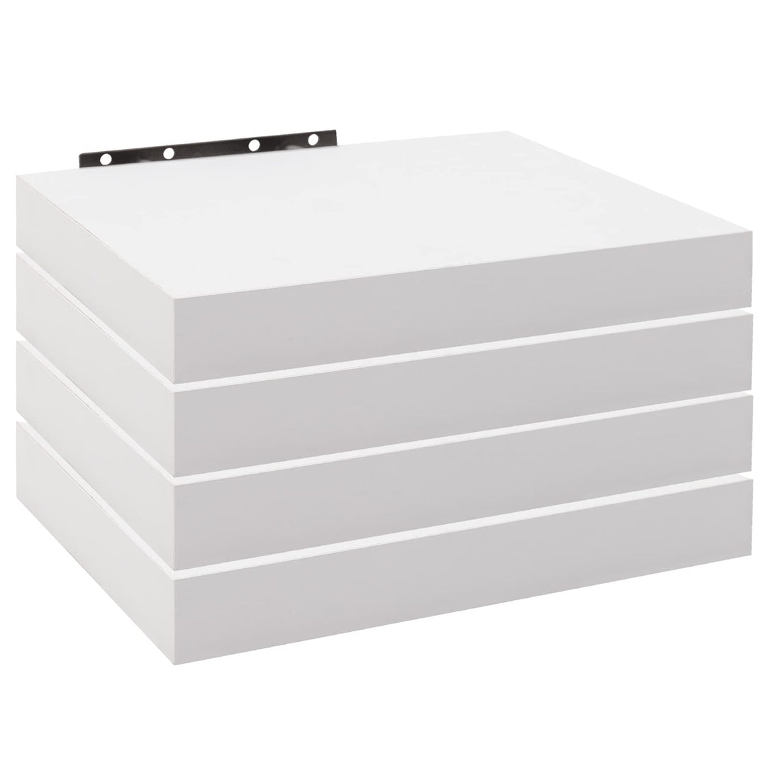 WOLTU 4X Wandregal Wandboard Bücherregal Regale für Deko Wandablagen aus MDF Holz, 4er Set Hängerega