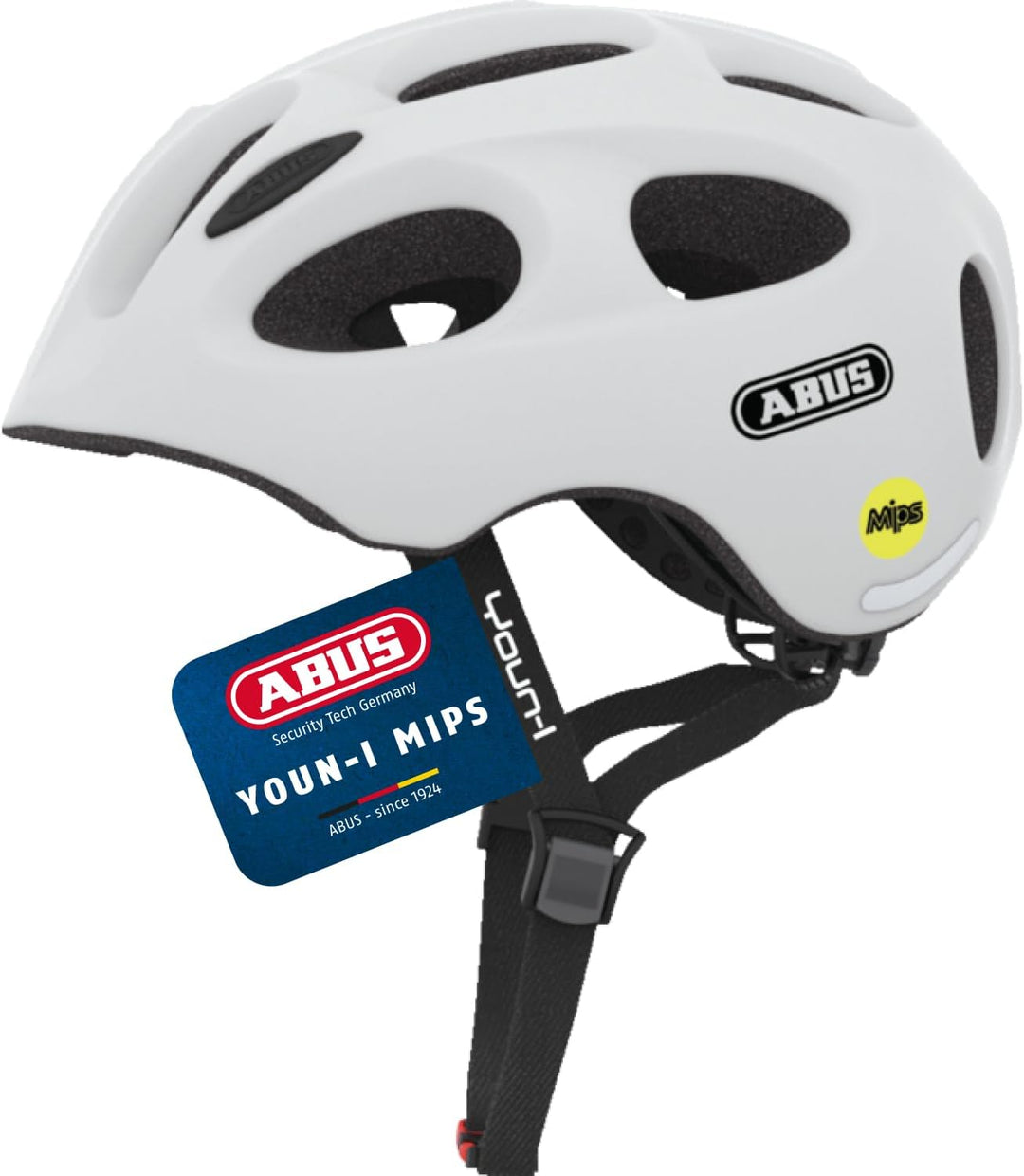 ABUS Kinderhelm Youn-I MIPS - Fahrradhelm mit Licht, Reflektoren und Aufprallschutz (MIPS) - für Mäd