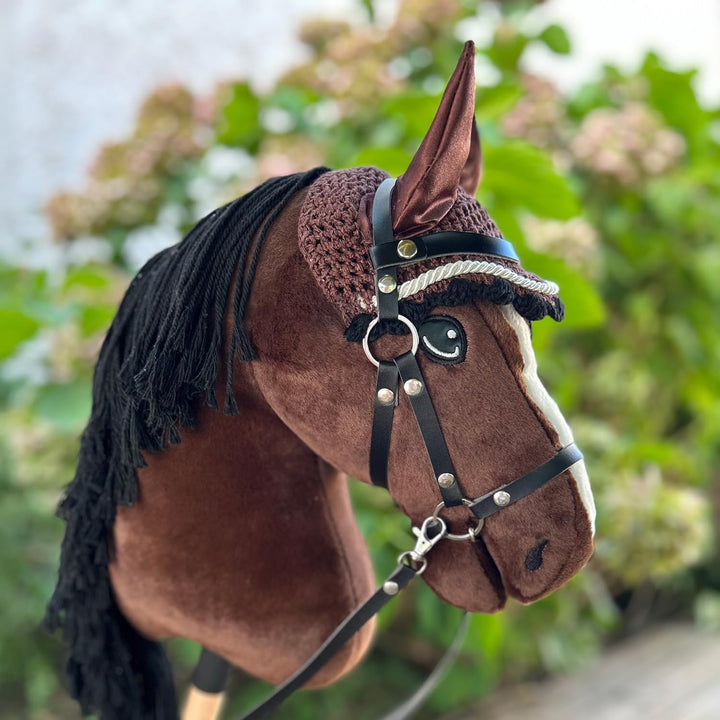 Zubehör-Set für Hobby Horse und Stickpferd: Halfter mit Führstrick + Decke + Fliegenhaube