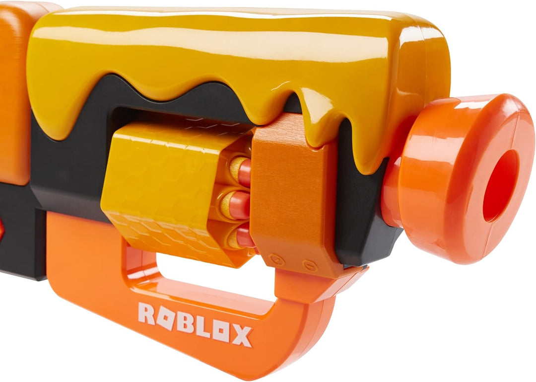 NERF Roblox Adopt Me!: Bees! Blaster, rotierende 8-Dart Trommel, 8 Elite Darts, Code zur Freischaltu