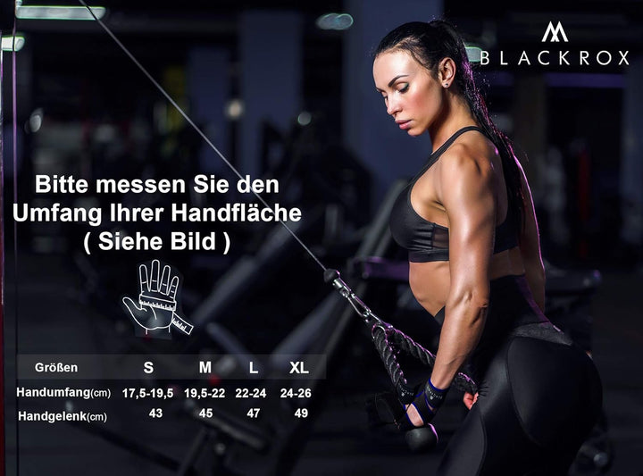 BLACKROX Fitnesshandschuhe Seattle Atmungsaktive Vergleichssieger Fitness Handschuhe mit Handgelenks