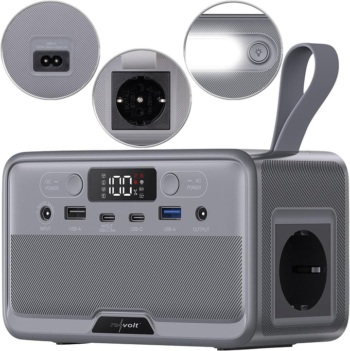 revolt Solar Akku Powerbank: Fensterbank-Solarkraftwerk: Powerstation + 60-W-Modul, 89,6 Wh, 100 W (