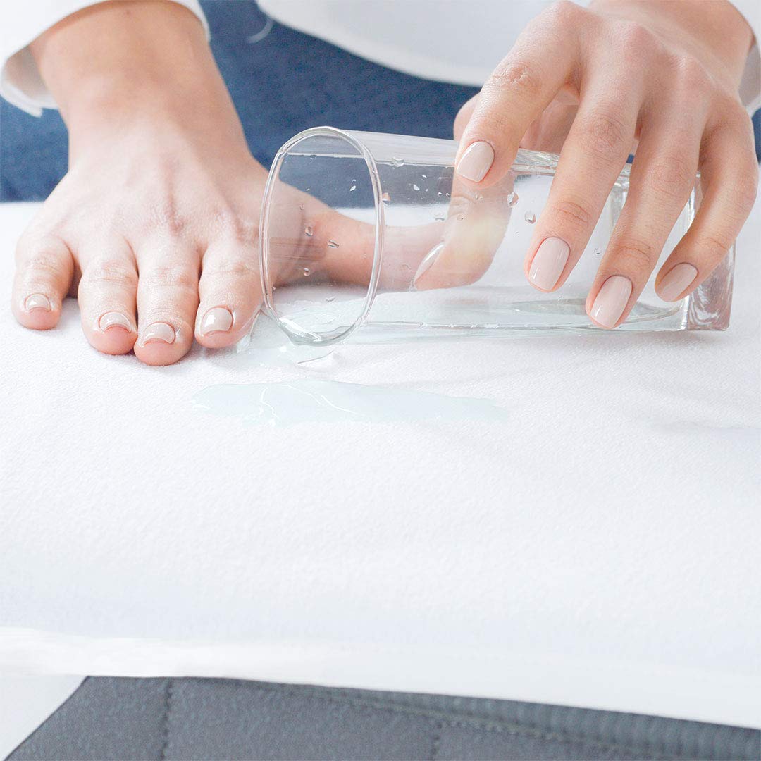 Sei Design wasserdichter Molton-Matratzen-Schoner 100% Baumwolle | wasserundurchlässige Matratzen-Au