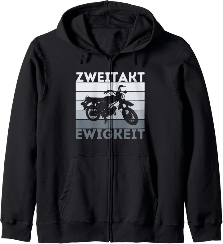 Zweitakt Ewigkeit Simson DDR Moped Retro S51 Vintage Kapuzenjacke