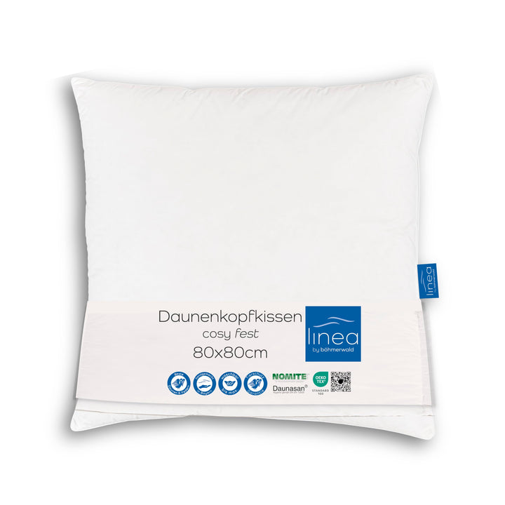 Böhmerwald Komfort Kopfkissen, 85 % Federn / 15 % Daunen, Füllgewicht: 1.150 g, Stützkomfort: fest,