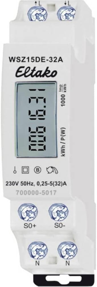 Eltako 28032615 WSZ15DE-32A Wechselstromzaehler digital 32A 1St, 230 V