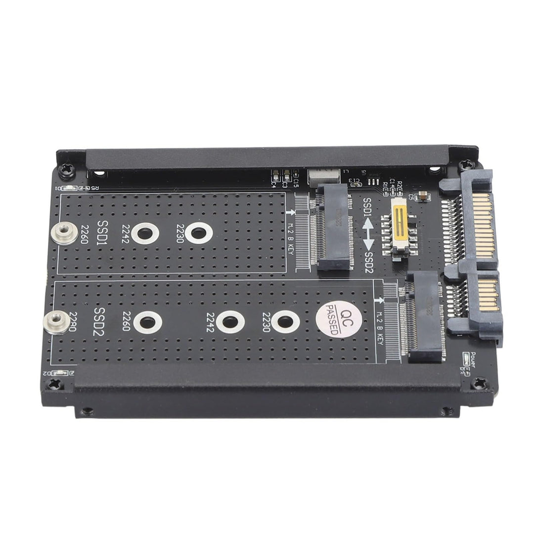 Elprico M.2 SSD auf 2,5 Zoll SATA Adapterkarte, Dual NGFF B M Key M.2 SSD Karte, 2,5 Zoll SATA Combo