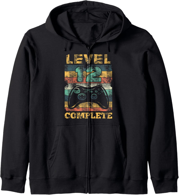 12. Geburtstag Junge Teenager Level 12 Complete Zocken Gamer Kapuzenjacke