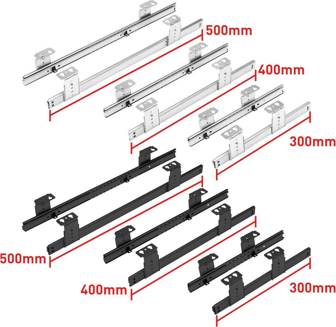 FIX&EASY Tastaturauszug Up&Down, Tastaturablage 800X500mm ahorn Dekor, Auszugschienen mit Einrastfun