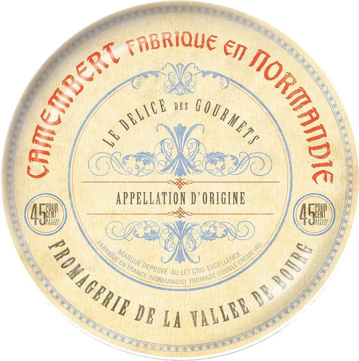 Set Of 4 Gourmet Cheese Porcelain Side Plates In Hat Box (Seitenplatte) Rustikal, Rustikal
