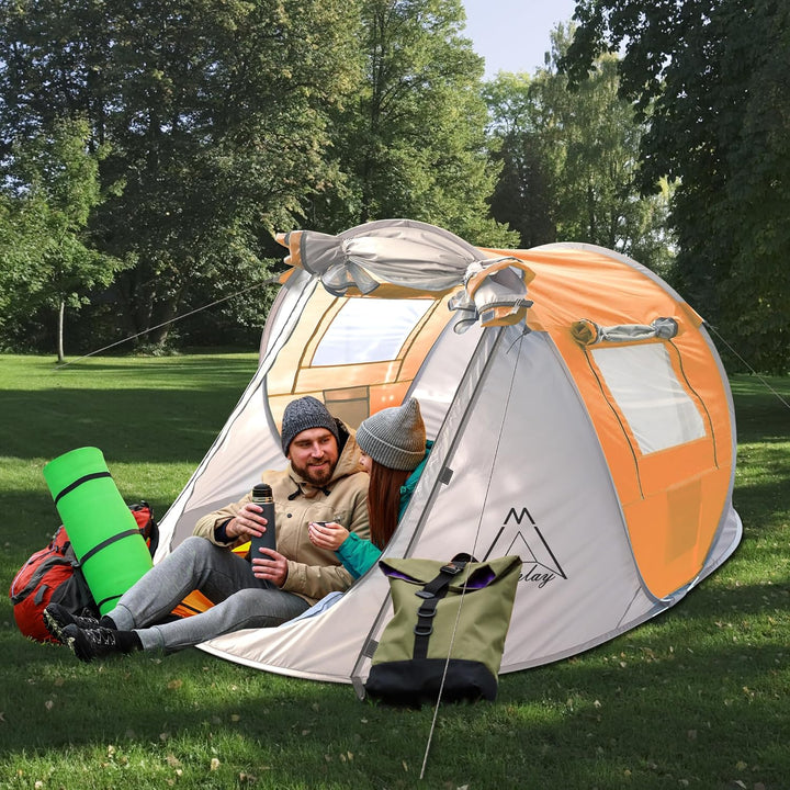 TENPLAY Pop-Up-Zelt für 2–4 Personen, PU2000 mm, wasserdicht und Winddicht, UV-Schutz, leicht und tr