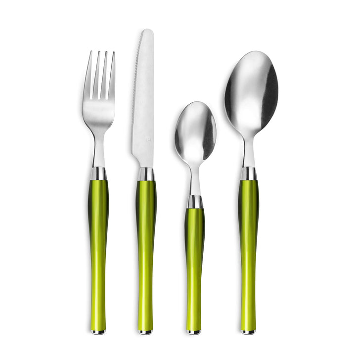 Amefa 222GSZW00C40 Besteckset Purity 24-teilig für 6 Personen Grün, Grün