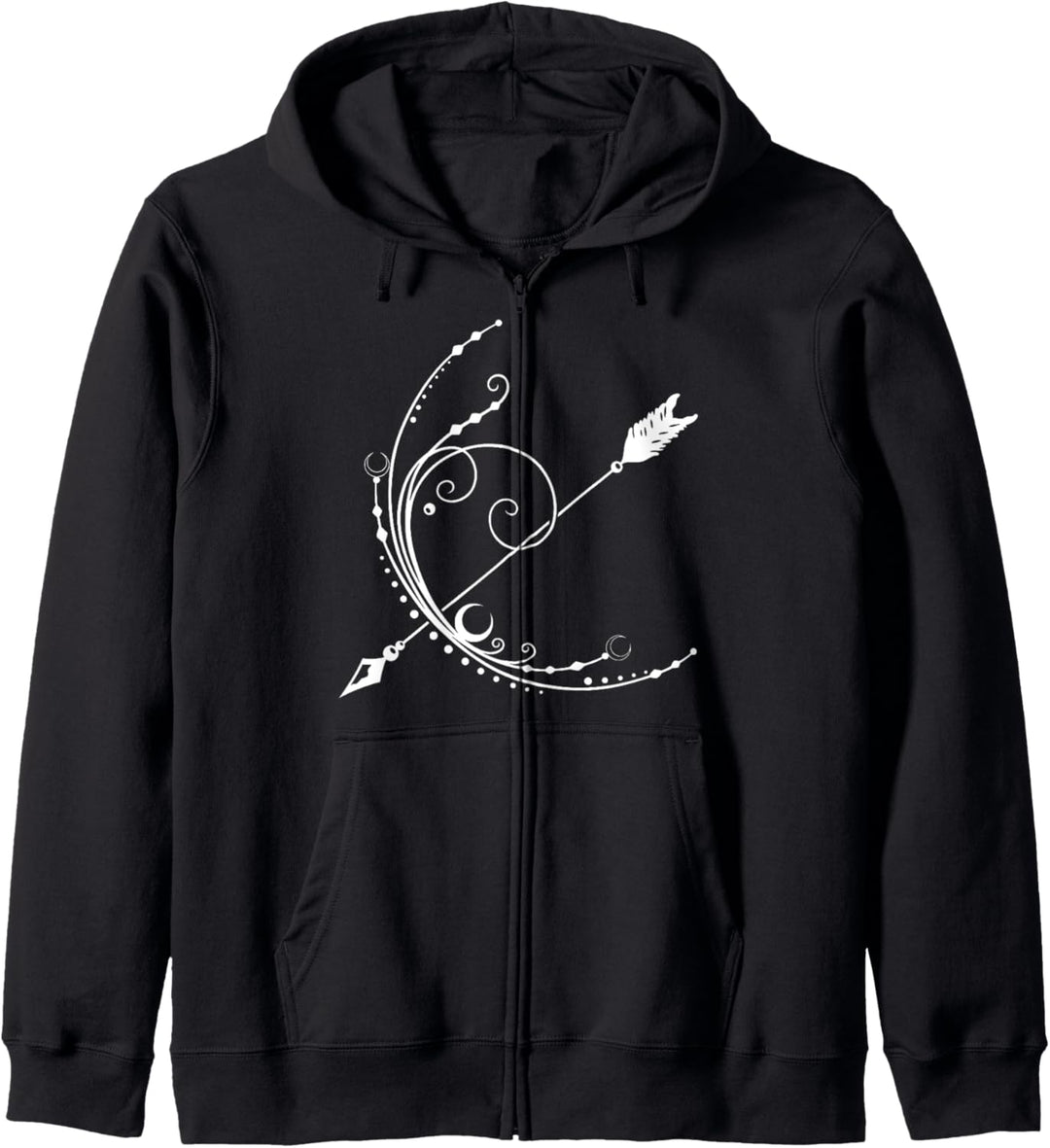 Bogen und Pfeil Symbole der Mondgöttin Wicca Pagan Geschenk Kapuzenjacke