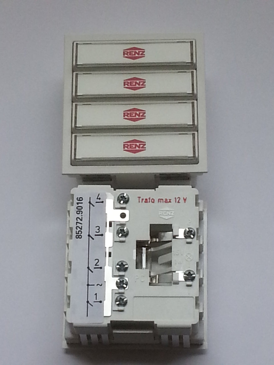 RENZ Tastenmodul mit 4 Klingeltaster weiss RENZ Nummer 97-9-85272
