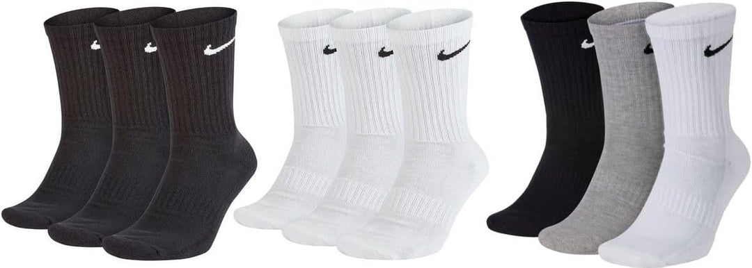 Nike Herren Everyday Cushioned Crew Crew-trainingssocken (6 Paar) 34-38 -010 Black, 34-38 -010 Black