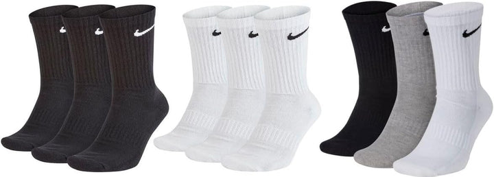 Nike Herren Everyday Cushioned Crew Crew-trainingssocken (6 Paar) 34-38 -010 Black, 34-38 -010 Black