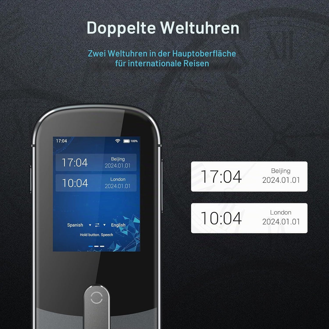 Offline Sprachübersetzer Gerät W09 PRO für 144 Sprachen und Akzente Fotoübersetzung Kein WLAN Intern