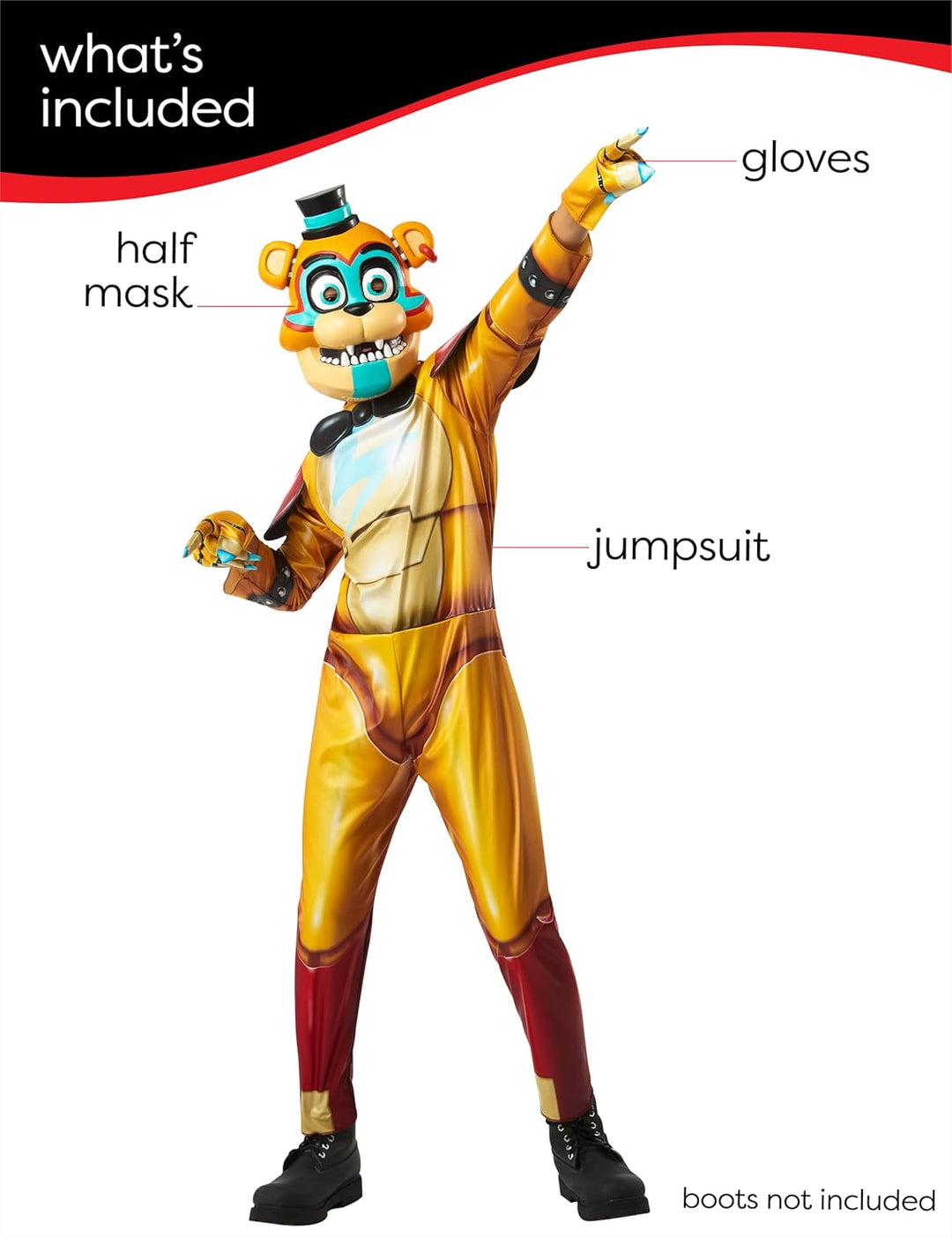 Ruby Slipper Company LLC Adult Five Nights at Freddy's Glamrock Freddy Fancy Dress Costume X-Large