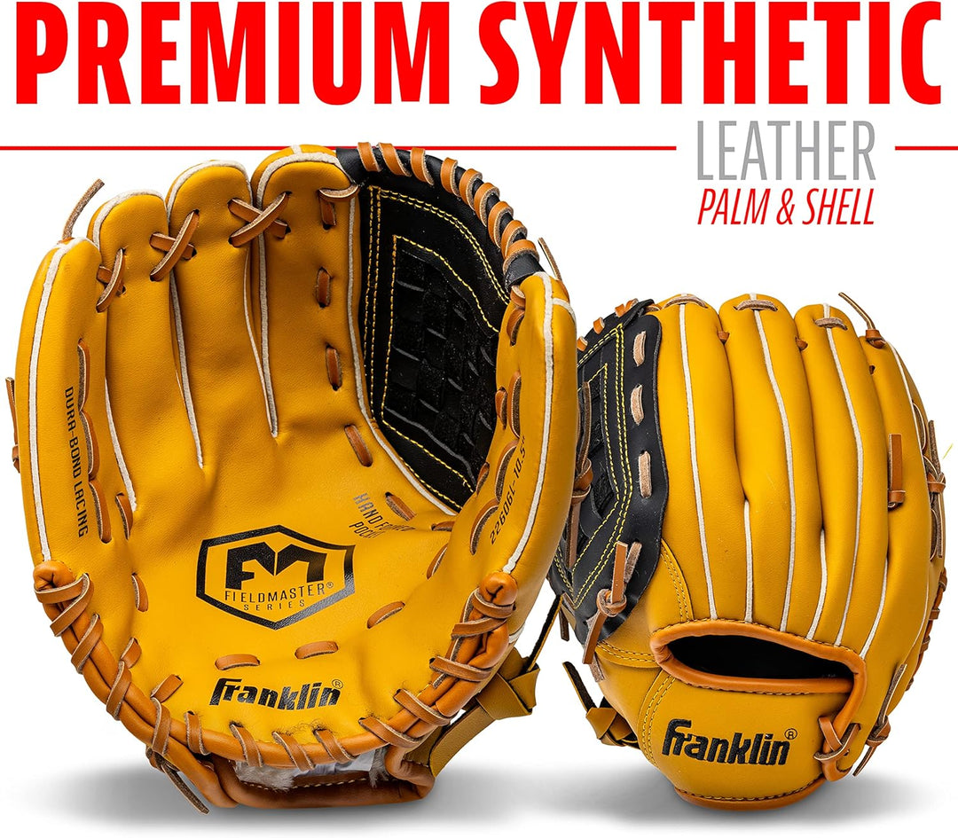 Franklin Sports Field Master Series Baseball Handschuhe Werfer, für Linkshänder 10.5", Werfer, f