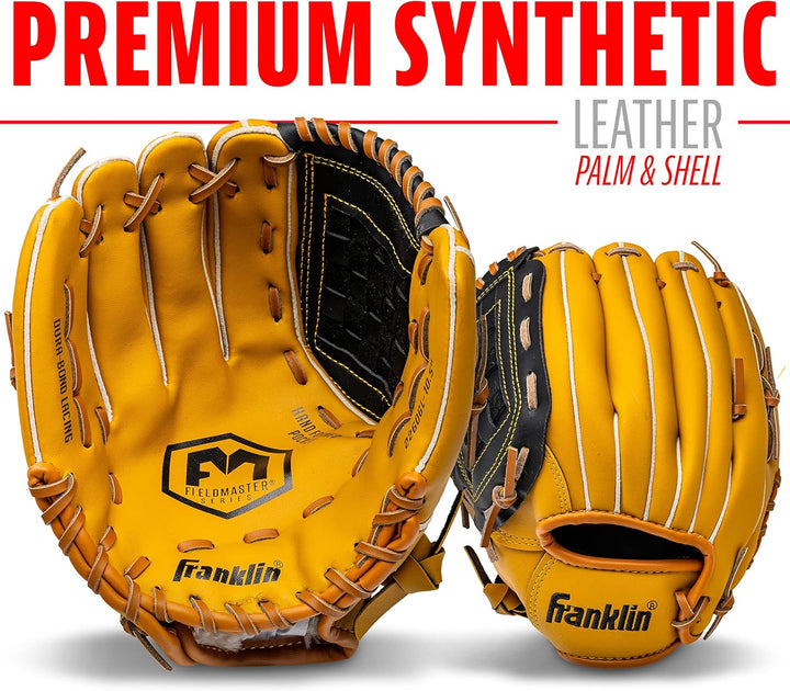 Franklin Sports Field Master Series Baseball Handschuhe Werfer, für Linkshänder 10.5", Werfer, f