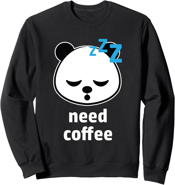 Funny Coffee Lover Gift Coffee Gift Lazy Panda Bear Sweatshirt