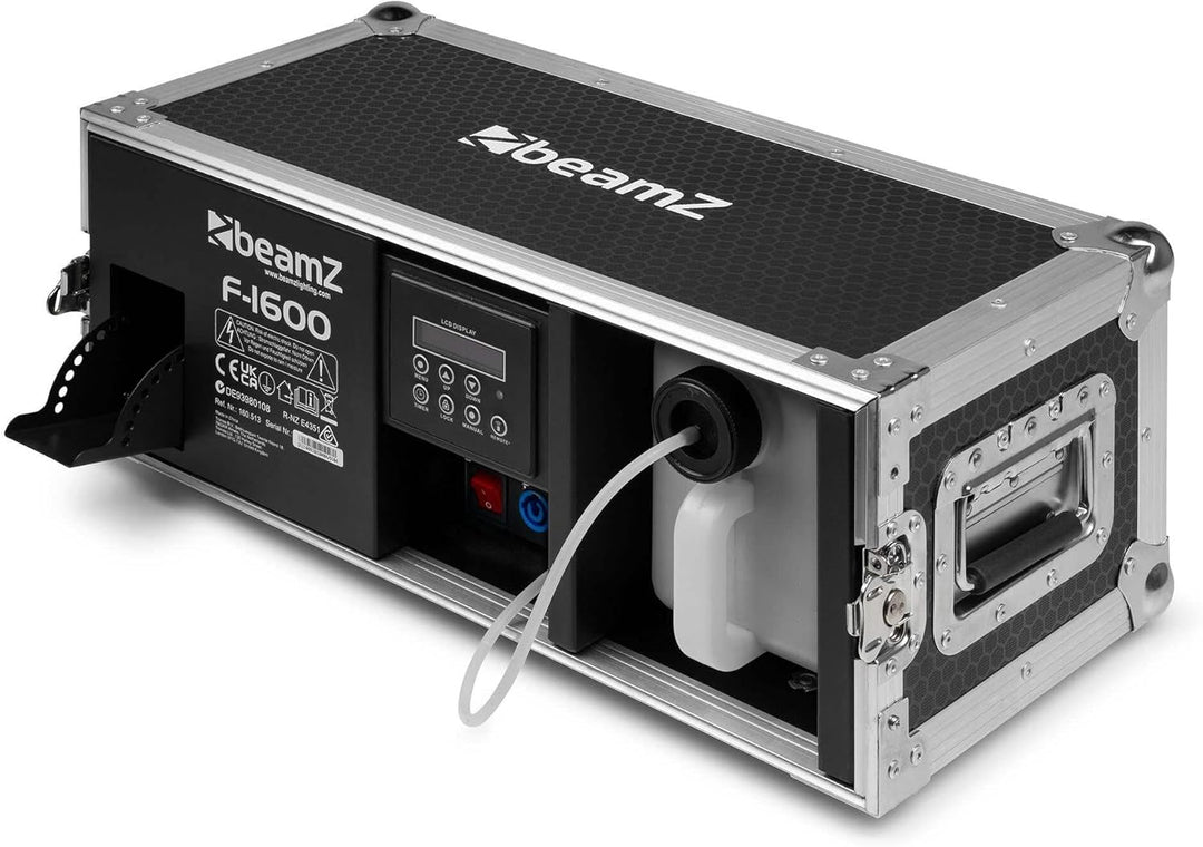 BeamZ F1600 Pro Fazer Nebelmaschine 1600W im Flightcase mit 10 Liter Nebelfluid – Profi Hazer/Rauchm