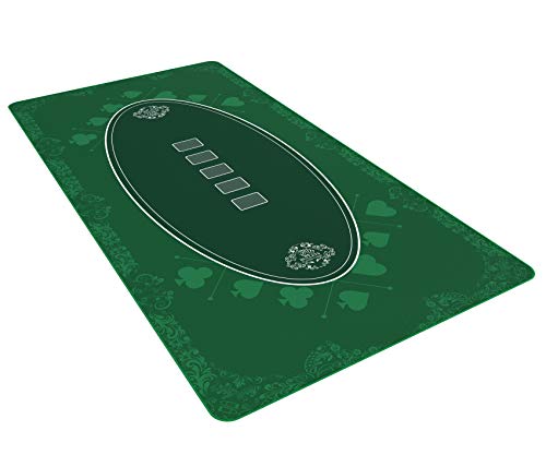Bullets Playing Cards Designer Pokermatte grün in 180 x 90 cm für den eigenen Pokertisch - Deluxe Po