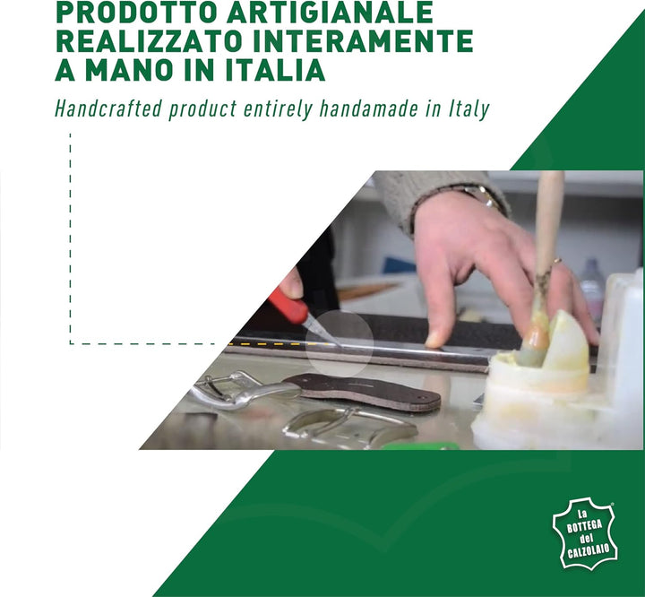 La Bottega del Calzolaio Ledergürtel 3,5 cm Saffiano schwarz für besondere Anlässe Made in Italy han