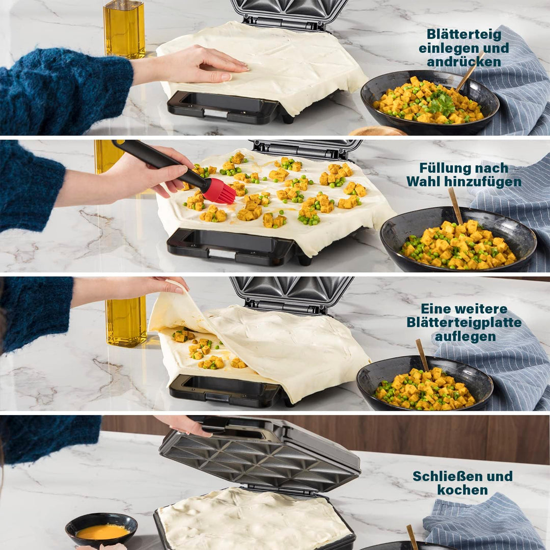 Princess Samosa &amp; Snack Maker - für 24 Samosas in einem Vorgang in 10-15 min, 1200 Watt, Bakelit,