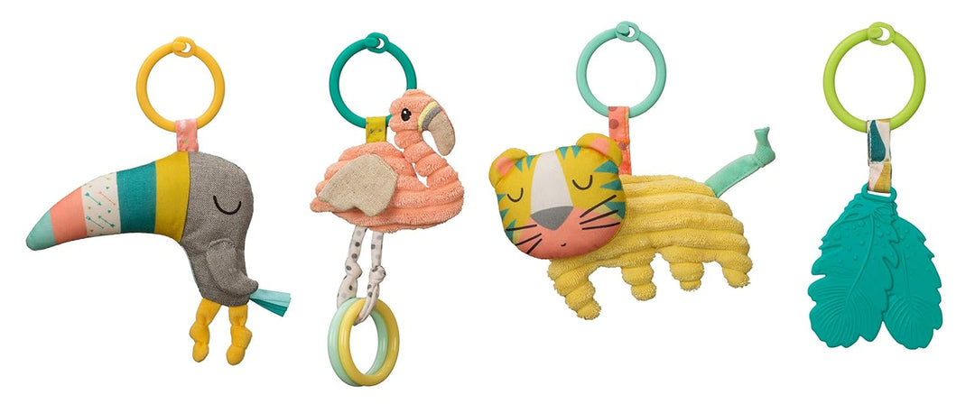 Infantino 4-in-1 Deluxe Twist &amp; Fold Activity Gym &amp; Krabbeldecke mit Spielbogen, Tropisch – inklusiv