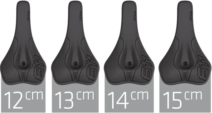 SQlab 611 Ergowave CrMo, MTB Tech & Trail Fahrradsattel Schwarz 13 cm Einfarbig, Schwarz 13 cm Einfa