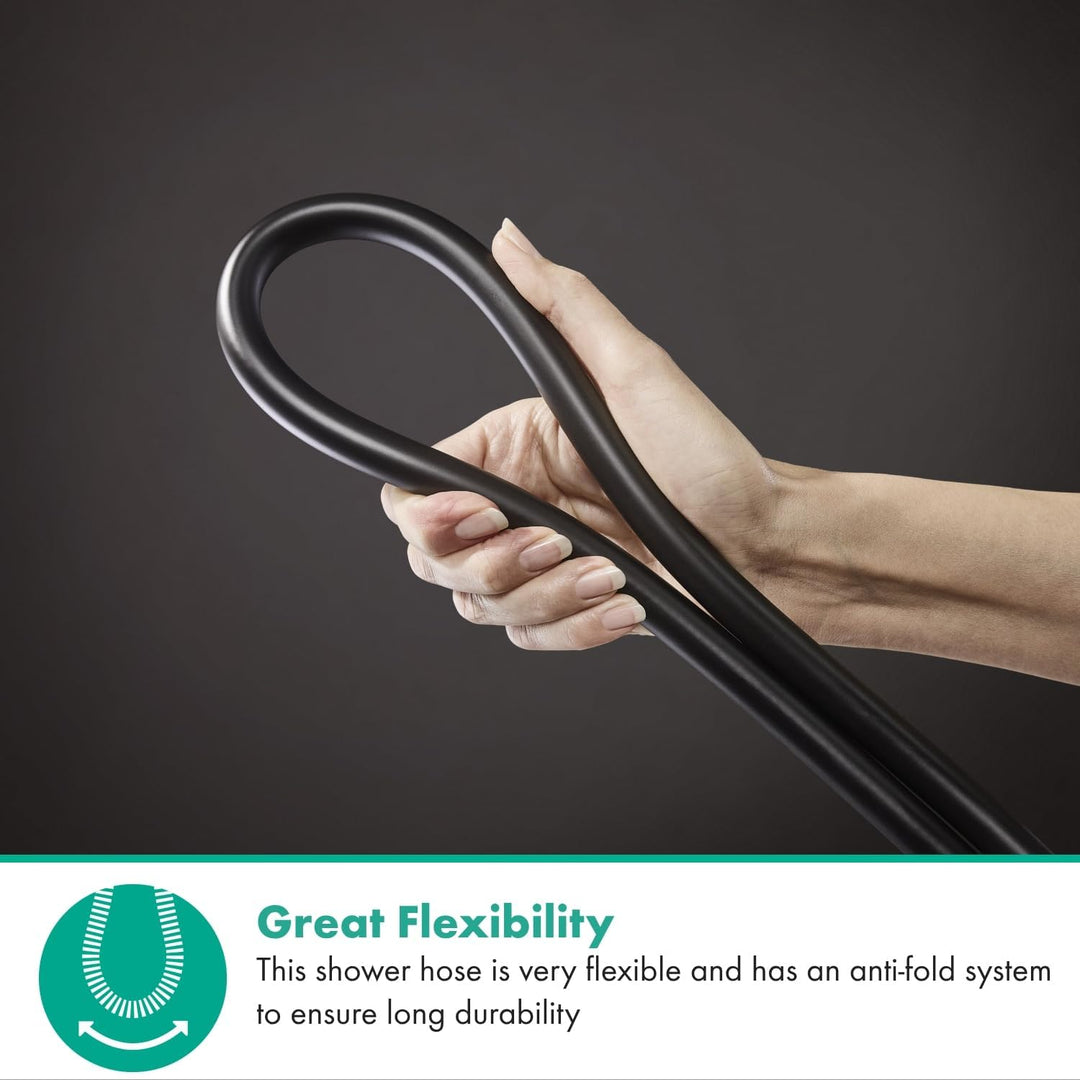 hansgrohe Isiflex - universal Duschschlauch 1,25m, mit Verdrehschutz, flexibler Brauseschlauch mit K