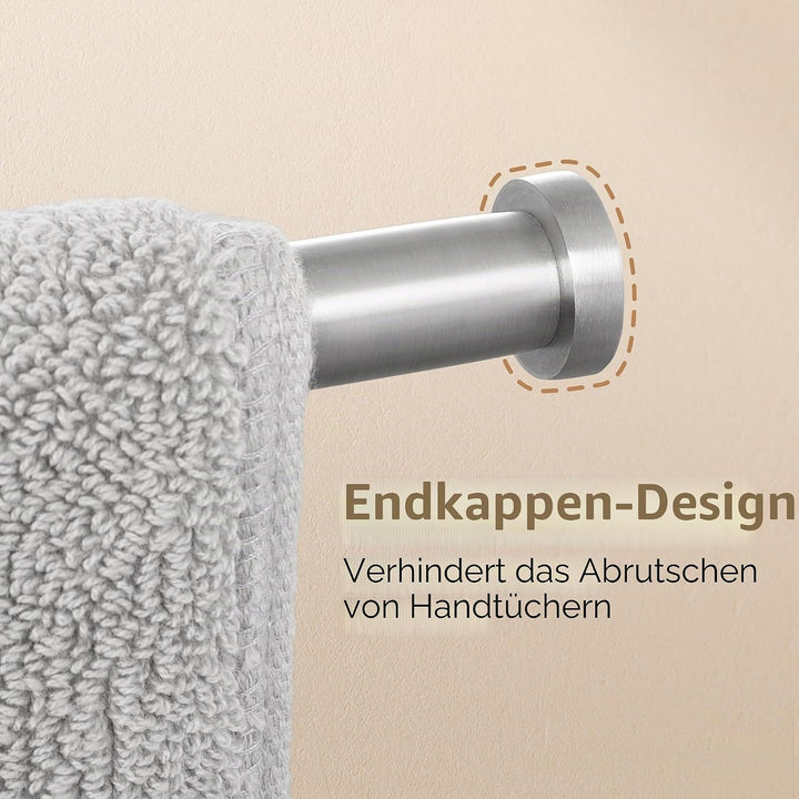 KES Handtuchhalter Schwenkbar Handtuchstange 4 Armig Bad Edelstahl SUS304 Badetuchhalter 50CM 180° D