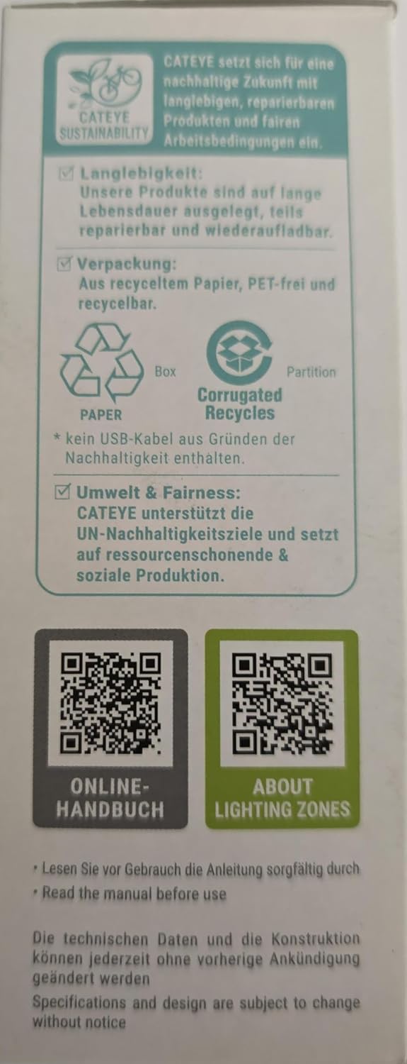 CatEye Frontlicht GVOLT300Lm-HL-EL083GRC USB-C