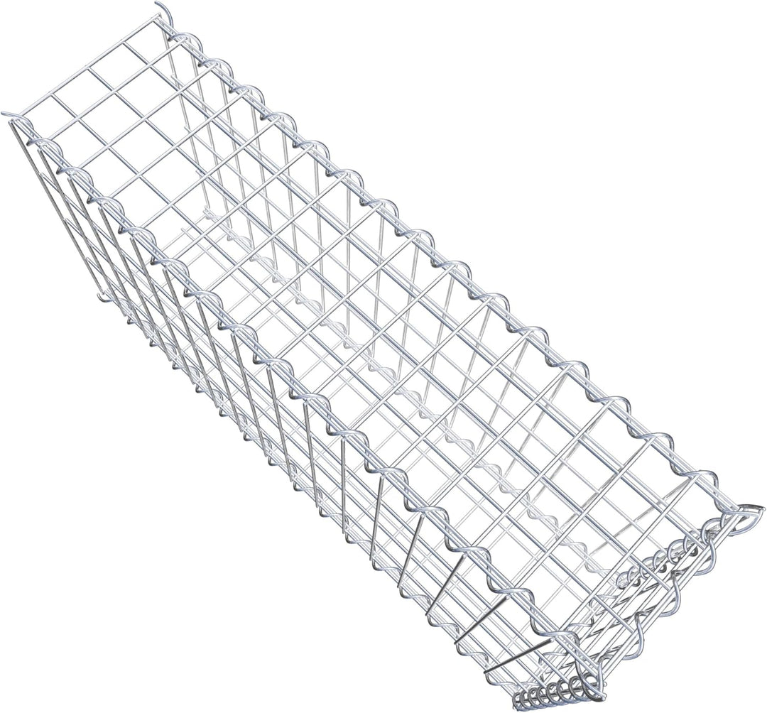 GABIONA - Gabione 80 x 40 x 20 cm - Anbau-Korb Typ 2 (ohne Stirngitter) - Verzinkter Steinkorb mit M