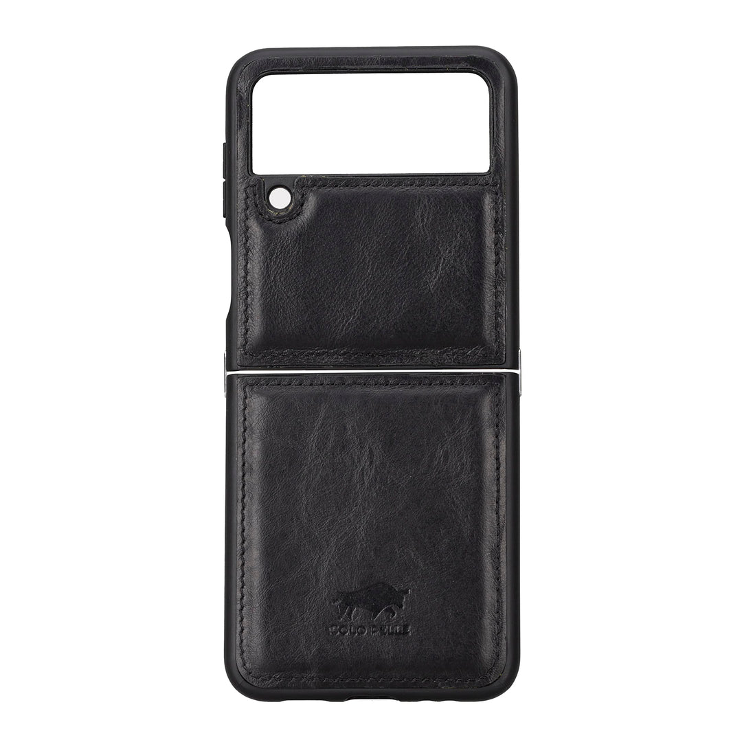 Solo Pelle Lederhülle für das Samsung Galaxy Z Flip4 Flip 4 Hülle aus echtem Leder, Model: Stanford