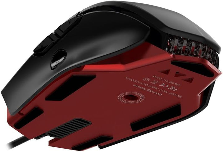 Rii Gaming M01 Laser - Programmierbare Gaming Maus, 12.000 DPI, 16.8 Millionen Farben LED Hintergrun