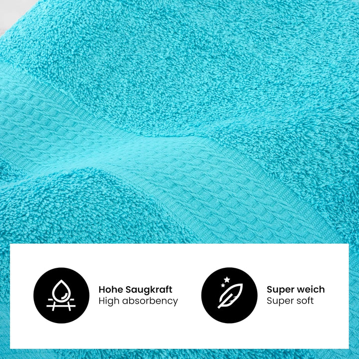 10tlg. Handtuch Set Premium 100% Baumwolle 2 Duschtücher 4 Handtücher 2 Gästetücher 2 Waschhandschuh